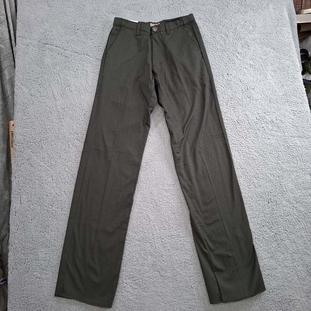 NEW Trail Life USA Pants Mens 30x37 Unhemmed GREEN Sateen Hiking‎ Comfort Waist